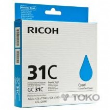 CARTUS GEL CYAN GC-31C 405689 -1000pg ORIGINAL RICOH AFICIO GX E3300N